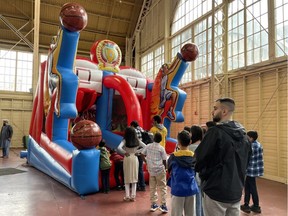 An indoor playground of inflatables was one of the attractions for children at this year's Eid festival at Lansdowne Park on Saturday.