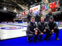 The members of the the New Zealand team competing in the men's world curling championship in Ottawa include, back row from left, Nelson Ede, Brett Sargon and Peter de Boer, as well as front row from left, Anton Hood, Ben Smith and Hunter Walker.