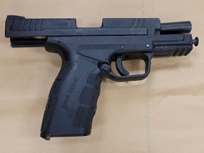 Gun seized in Napanee traffic stop.