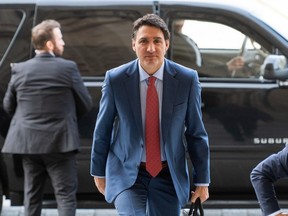 Prime Minister Justin Trudeau arrives to Parliament Hill ahead of a caucus meeting in Ottawa, Wednesday, May 10, 2023. Trudeau will be travelling to Asia next week for an official visit to South Korea and the G7 summit in Japan.