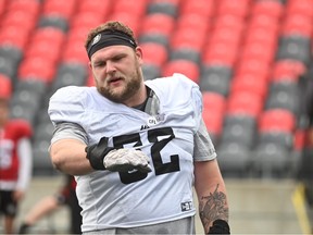 Zack Pelehos has turned up the volume on his nastiness as he's hoping to win the job as the Ottawa Redblacks' starting right tackle.