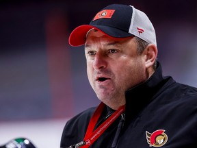 Ottawa Senators hard coach D.J. Smith
