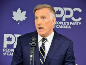 Maxime Bernier says, if elected, he will take steps to bring in new self-defence laws similar to those in some U.S. states, that would give people more rights to defend themselves and their homes and allow those who use violent or deadly force in self-defence to avoid punishment or prosecution in some cases. Dave Baxter/Local Journalism Initiative/Winnipeg Sun