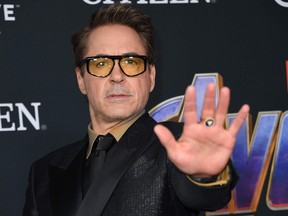 Robert Downey Jr. arrives for the World premiere of Marvel Studios' Avengers: Endgame at the Los Angeles Convention Center on April 22, 2019.