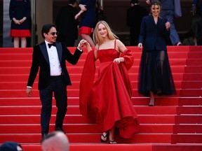 Jennifer Lawrence is pictured at the 76th annual Cannes Film Festival