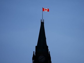 Canada flag on the Peace Tower