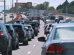 Traffic on Hwy. 417.