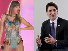 Pop singer Taylor Swift and Prime Minister Justin Trudeau