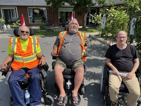 Heritage Manor Retirement Home residents (from left) are Will Towell, Gary Tremblay and Perry Perras.
