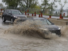 Flooding along the Kichi Zibi Mikan road (formerly John A MacDonald Parkway) in Otta