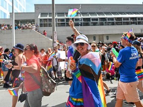 People take part in 2022 Capital Pride Parade.