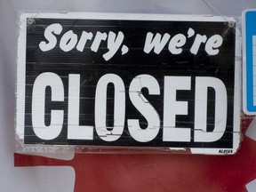 Sorry, we're closed sign