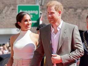 Prince Harry and Meghan Markle attend an Invictus Games event in Dusseldorf, Germany, in September 2022.