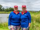 Nicole Bordeleau (left) and Charlene Acres shot 1-under to win the Maxfli Ladies B title at the nine-hole Ottawa Sun Scramble Par 3 Championship Saturday at White Sands Golf and Practice Centre.