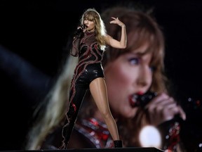 Taylor Swift during her Eras Tour show in Tampa