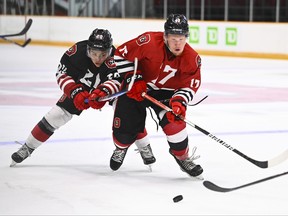 Luca Pinelli (left) and Brady Stonehouse will be two of the key returning veterans in the Ottawa 67's lineup this season.