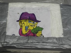 SpongeBob on a package