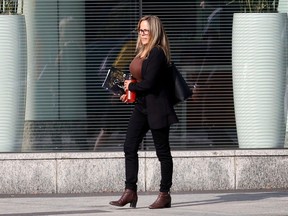 Tamara Lich walks to court in Ottawa on Monday morning.