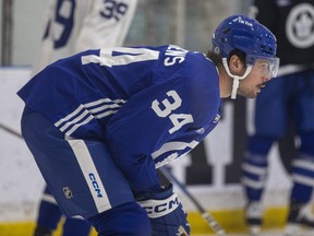 Toronto Maple Leafs' Auston Matthews during training camp at the Ford Performance Centre.