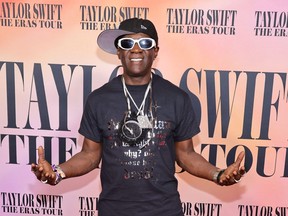 Flavor Flav attends "Taylor Swift: The Eras Tour" Concert Movie World Premiere.