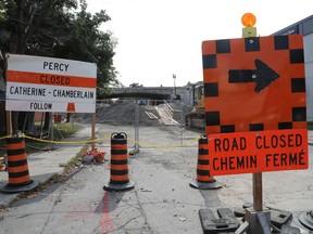 Highway 417 bridge replacement project at Percy Street