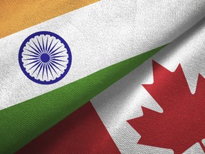 Canada and India flags