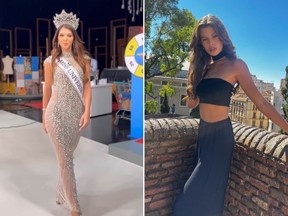Transgender women Marina Machete, left, of Portugal, and Rikkie Valerie Kollé, right, of the Netherlands, will compete at the Miss Universe pageant in November.