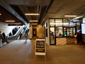 A photo of the Happy Goat Coffee Company operation at the Blair LRT station