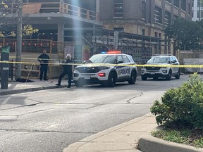 A man was taken to hospital with serious but non-life threatening injuries after a daytime shooting in the ByWard Market, Wednesday, Oct. 18, 2023.