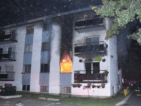 Some 20 residents were displaced by a fire in a Vanier apartment building Sarurday. There were no reports of injuries.
