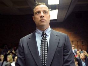 South African Paralympic sprinter Oscar Pistorius appears at the Magistrate Court in Pretoria.