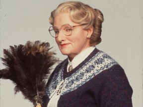 Actor Robin Williams as Mrs. Doubtfire