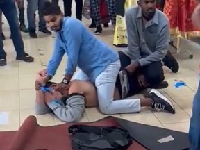 Bystanders wrestled two alleged thieves at a mall in northeast Scarborough