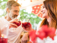 Couple having drinks on a date