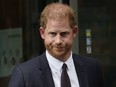 Prince Harry leaves the High Court after giving evidence in London