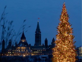 The lighting of the Christmas tree at the Canadian Museum of History in Gatineau on Tuesday Dec 6, 2016.