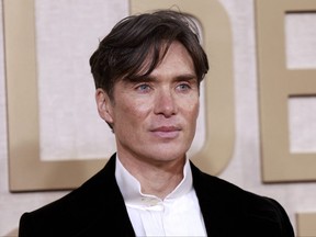 Irish actor Cillian Murphy arrives for the 81st Golden Globe Awards at The Beverly Hilton hotel in Beverly Hills, Calif., on Sunday, Jan. 7, 2024.