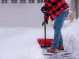 shovelling snow