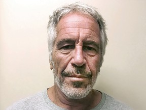 This photo provided by the New York State Sex Offender Registry, shows Jeffrey Epstein, March 28, 2017. (New York State Sex Offender Registry via AP, File)