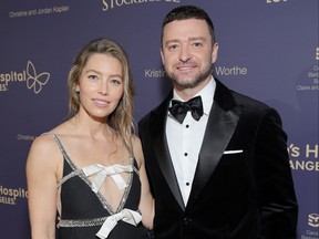 Jessica Biel and Justin Timberlake attend the 2022 Children?s Hospital Los Angeles Gala at the Barker Hangar on Oct. 8, 2022 in Santa Monica, Calif.