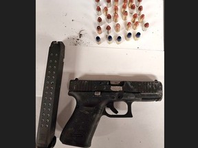 Seized gun and ammunition