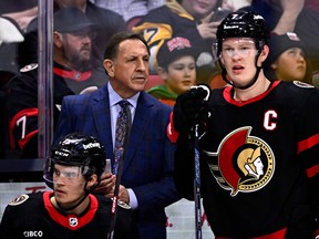 A month after returning to the Ottawa Senators' bench, interim head coach Jacques Martin says, 'I think we're making progress, but it hasn't really shown on the scoreboard by winning the number of games that we should win.'