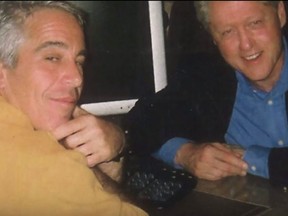 Jeffrey Epstein, left, is pictured with former U.S. President Bill Clinton in this undated photo.