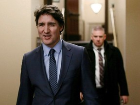 Canada's Prime Minister Justin Trudeau arrives for Question Period on Parliament Hill in Ottawa, Canada, February 14, 2024.