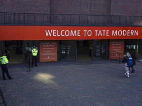 A view of the entrance of Tate Modern gallery, in London, on Oct. 15, 2022.