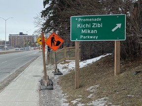 Kichi Zibi Mikan signage