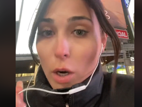 A screenshot from TikTok of Veronica Skaia warning women about TTC safety.
