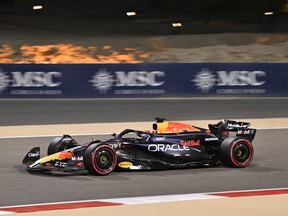 Red Bull Racing's Max Verstappen drives during the qualifying session of the Bahrain Formula One Grand Prix.