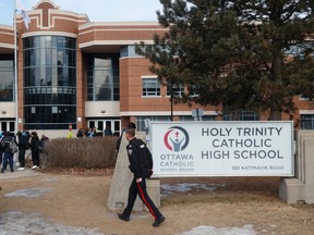 Ottawa police escorted students out of Holy Trinity Catholic School in Kanata