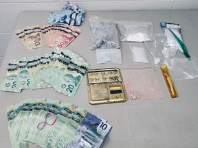 OPP recovered a quantity of drugs and almost $3,000 in cash after stopping a vehicle with a broken headlight.